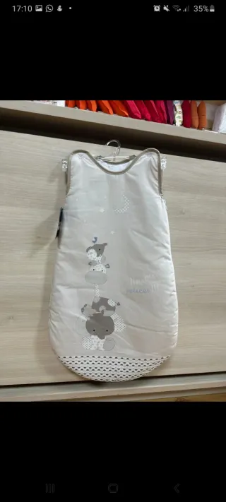 Saco dormir beige Interbaby animales. 64cm largo
