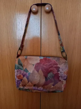 Bolso de hombro estampado floral