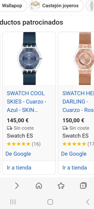 Relojes Swatch Planos (Azul y Rosa)