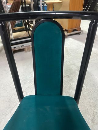Silla comedor/restaurante tapizada verde