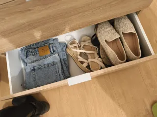 Cómoda Roble 3 Cajones 77x38x80cm.