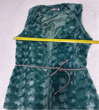 Chaleco pelito verde esmeralda Talla M