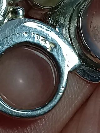 Pendientes Plata Ley Perla y cuarzo rosa