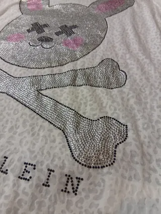 Philipp Plein Crystal Teddy T-Shirt - Off-White M