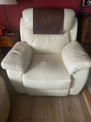 Poltrona relax elettrica in pelle