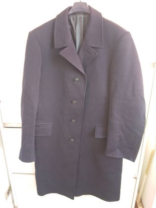 Cappotto Uomo Vintage Pierre Cardin Nero lana 1976