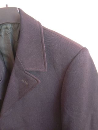 Cappotto Uomo Vintage Pierre Cardin Nero lana 1976