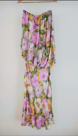 Vestido largo estampado floral