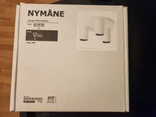 Foco de techo Nymåne 3 focos blanco