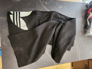 Bufanda Adidas Logo Original Negra Blanca