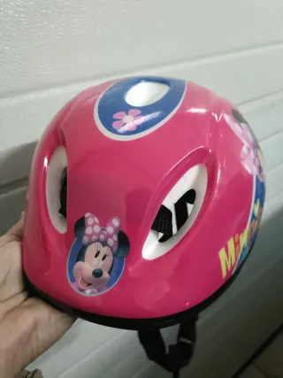 Casco infantil Minnie Mouse rosa