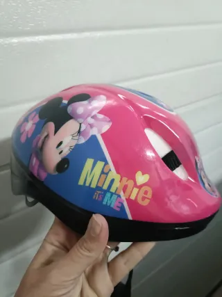 Casco infantil Minnie Mouse rosa