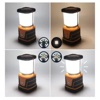 Lámpara LED Camping Naranja y Negra