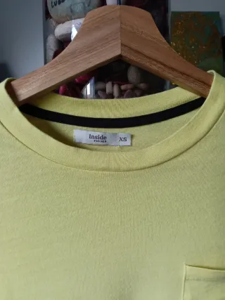 Camiseta Crop Top estilo holgado XS Inside Amarill