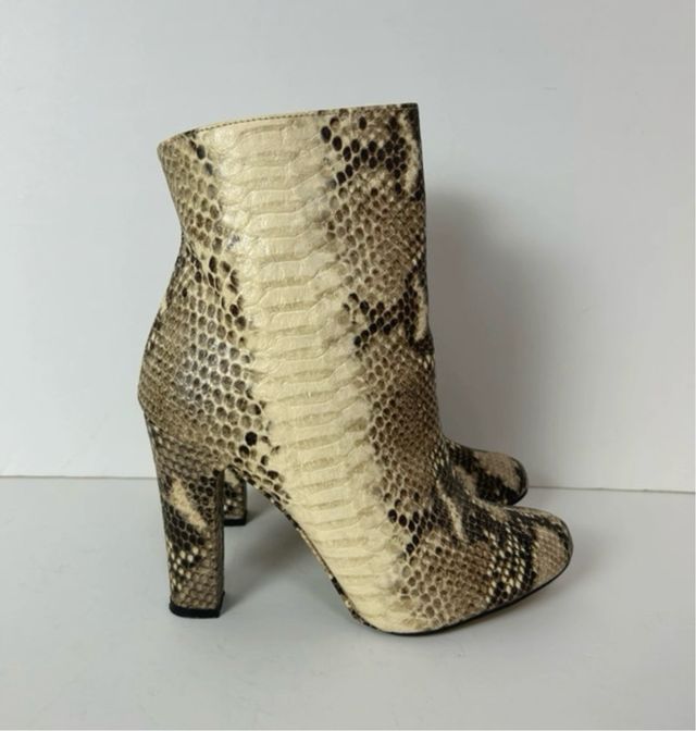 Botines Zara Piel Estampado Serpiente Talla 39