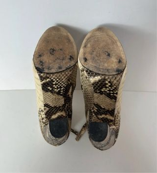 Botines Zara Piel Estampado Serpiente Talla 39