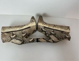 Botines Zara Piel Estampado Serpiente Talla 39