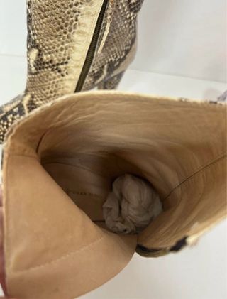 Botines Zara Piel Estampado Serpiente Talla 39