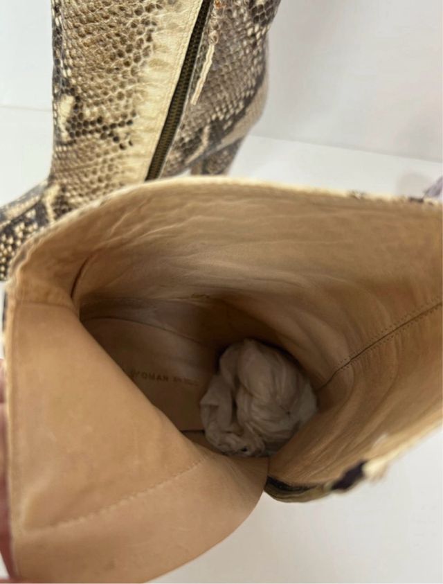 Botines Zara Piel Estampado Serpiente Talla 39