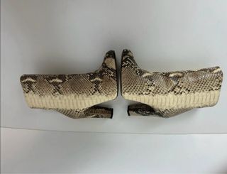 Botines Zara Piel Estampado Serpiente Talla 39