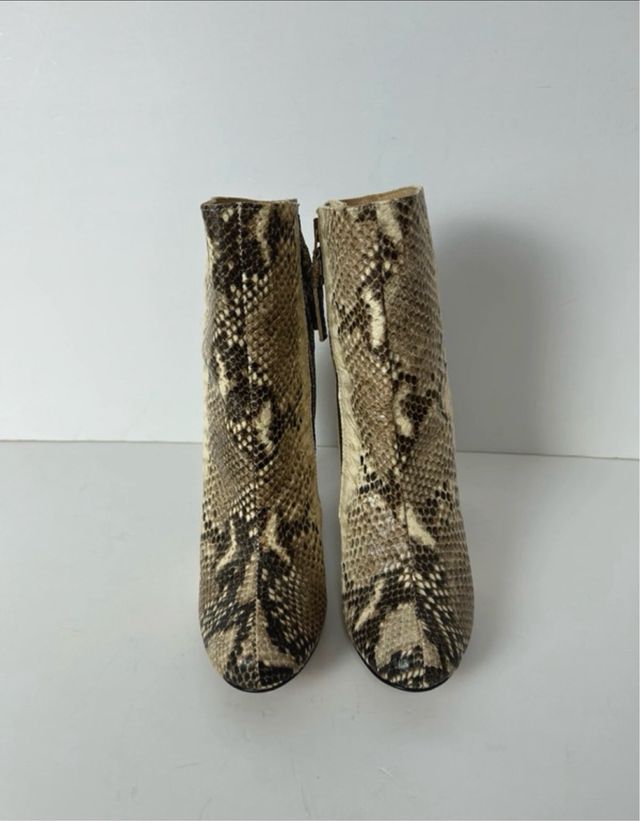Botines Zara Piel Estampado Serpiente Talla 39