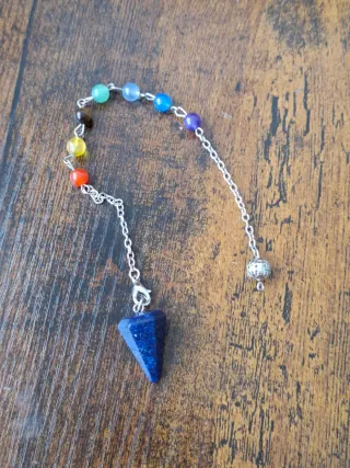 Péndulo 7 Chakras con Lapislázuli