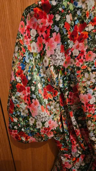 Vestido Zara Estampado Flores Talla L