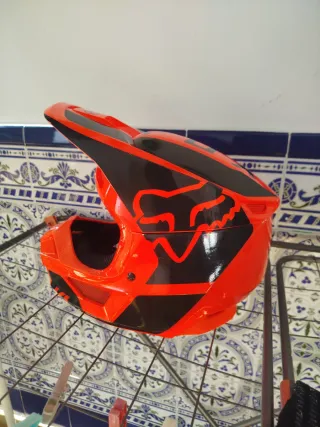 Casco Fox Motocross Niño Naranja/Negro
