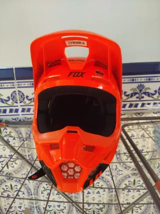 Casco Fox Motocross Niño Naranja/Negro