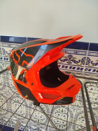 Casco Fox Motocross Niño Naranja/Negro