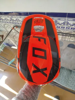 Casco Fox Motocross Niño Naranja/Negro