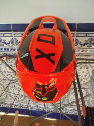 Casco Fox Motocross Niño Naranja/Negro