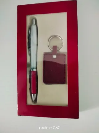 Set Bolígrafo y Llavero Cuero