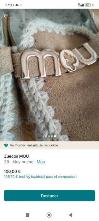 MOU Zuecos Beige