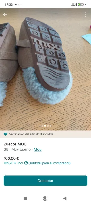MOU Zuecos Beige
