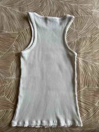 Top ajustado guindilla blanco Bimba y Lola