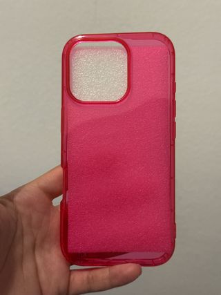 Funda iPhone 16 Pro Rosa Glitter