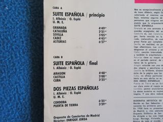 Vinilo Albeniz Suite Española