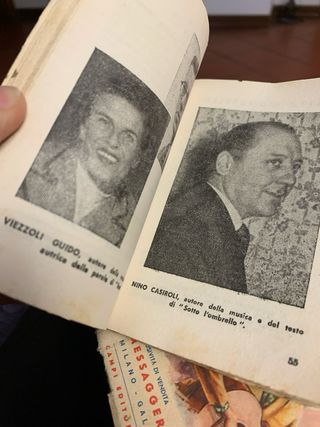 Libretti Canzoni Festival 1954 & Al Chiari di Luna