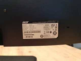 Monitor Acer 27 LED EK271 Gbi Negro