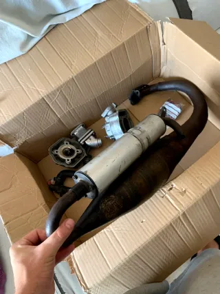 Tubo escape Peugeot Speedfight a medida 70/80cc