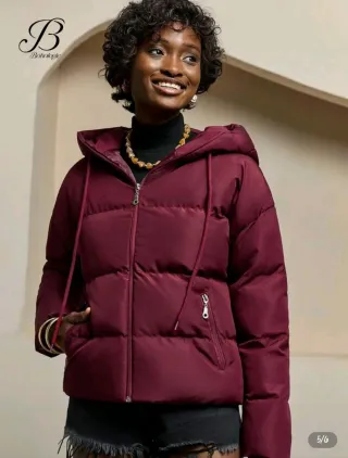 Plumas burdeos talla S