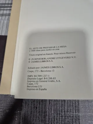 Libro El arte de presentar la mesa y 1000 ideas