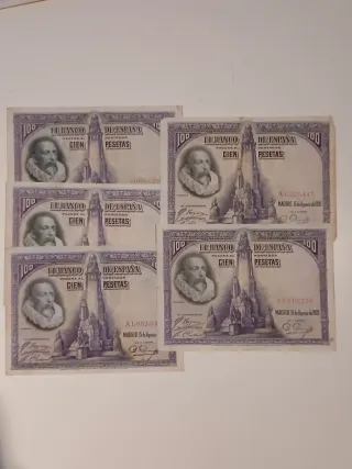 95 billetes españoles.