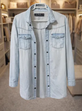 Camisa vaquera Tejido Denim azul