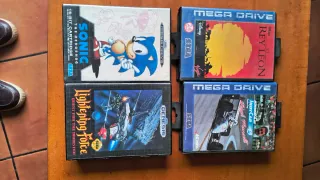 Sega Mega Drive con scatola e 4 giochi