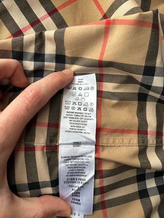 Camicia Burberry Check popeline di cotone