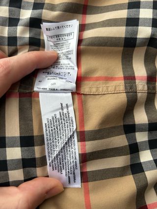 Camicia Burberry Check popeline di cotone