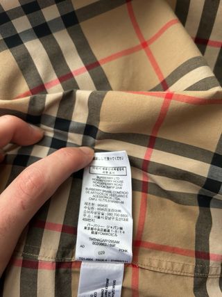 Camicia Burberry Check popeline di cotone