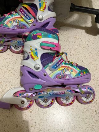Patines infantiles unicornio talla ajustable